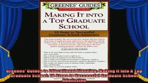 best book  Greenes Guides to Educational Planning Making It into A Top Graduate School 10 Steps to