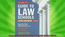 new book  Barrons Guide to Law Schools 16th Edition 2005