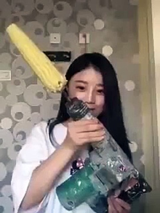 Hair vs Sweet Corn with Drill