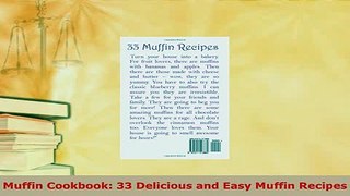PDF  Muffin Cookbook 33 Delicious and Easy Muffin Recipes PDF Full Ebook