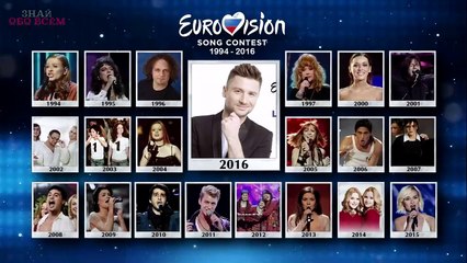 Евровидение 2016.  Все участники России с 1994 года.