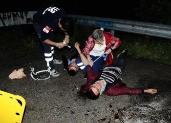 Lodos yüzünden uçurumdan düştüler