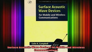READ book  Surface Acoustic Wave Devices for Mobile and Wireless Communications Full EBook