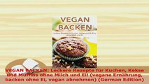 PDF  VEGAN BACKEN Leckere Rezepte für Kuchen Kekse und Muffins ohne Milch und Ei vegane PDF Online