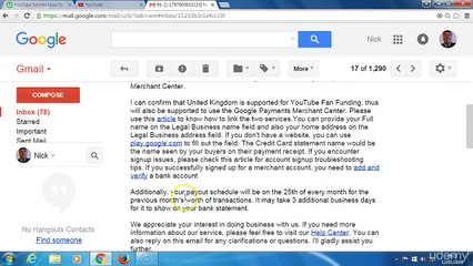 YouTube  Fan Funding