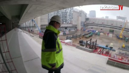 Jacky Lorenzetti au coeur de l'Arena 92 en construction