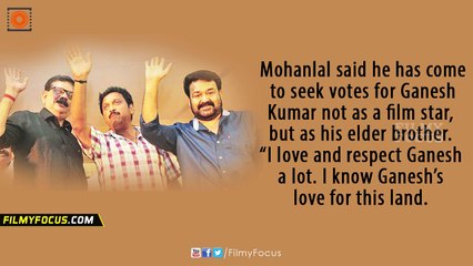 Mohanlal, Priyadarshan Campaign For Ganesh Kumar in Pathanapuram - Filmyfocus.com