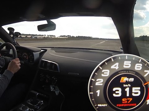 0 - 300 km/h en Audi R8 V10 Plus 2016