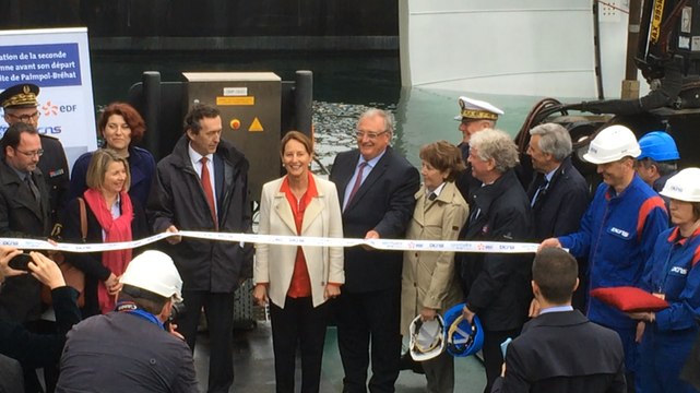 Ségolène Royal inaugure l'hydrolienne DCNS