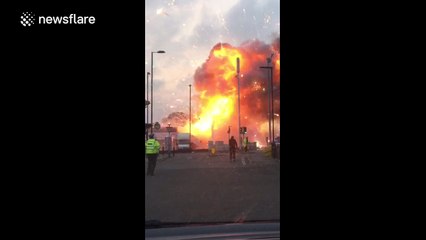 Fireworks factory fire in Southampton