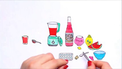 Rooh Afza Watermelon Fresher Recipe Animation
