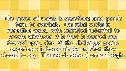 Power Of Intention With Words