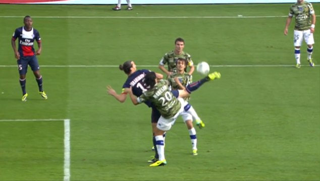 Zlatan Ibrahimovic, en cinq buts inscrits sous le maillot parisien