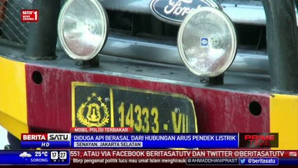 Mobil Samapta Polda Metro Terbakar