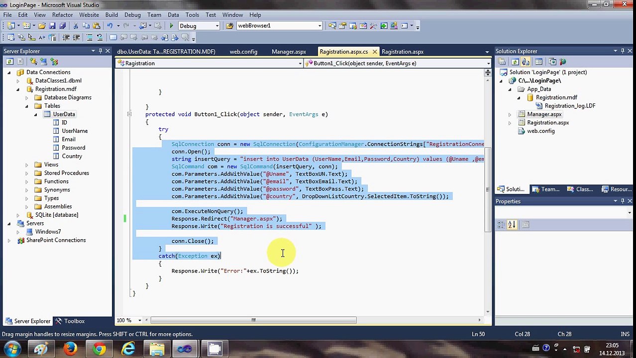 ASP.NET Tutorial 5- How to Create a Login website -Creating Unique Identifiers (GUID)  for each user