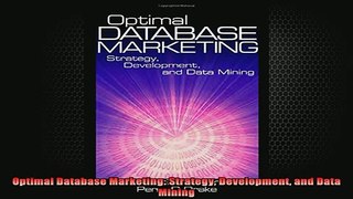 READ book  Optimal Database Marketing Strategy Development and Data Mining Online Free