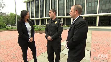 Man trapped in a burning car, but then ...