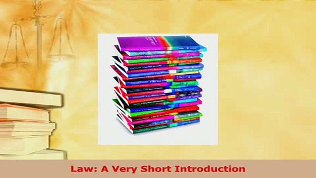 PDF  Law A Very Short Introduction  EBook