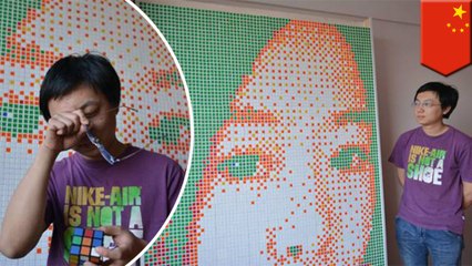 Man proposes with 840 Rubik's cubes, woman says, 'No'