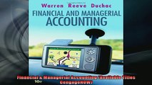 EBOOK ONLINE  Financial  Managerial Accounting Available Titles CengageNOW READ ONLINE