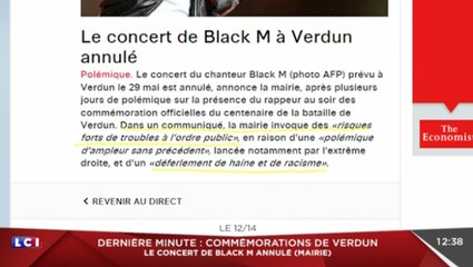 Au final Black M ne chantera pas à Verdun ! Zapping actu du 13/05/2016 par lezapping