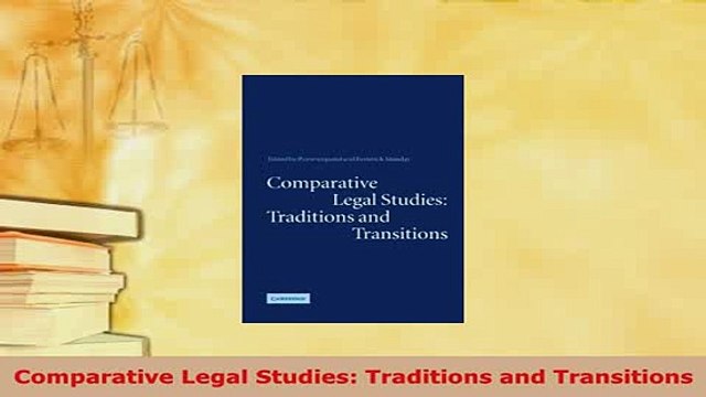 PDF Comparative Legal Studies Traditions and Transitions EBook