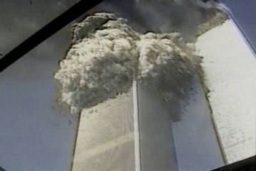 South tower collapse super slow motion
