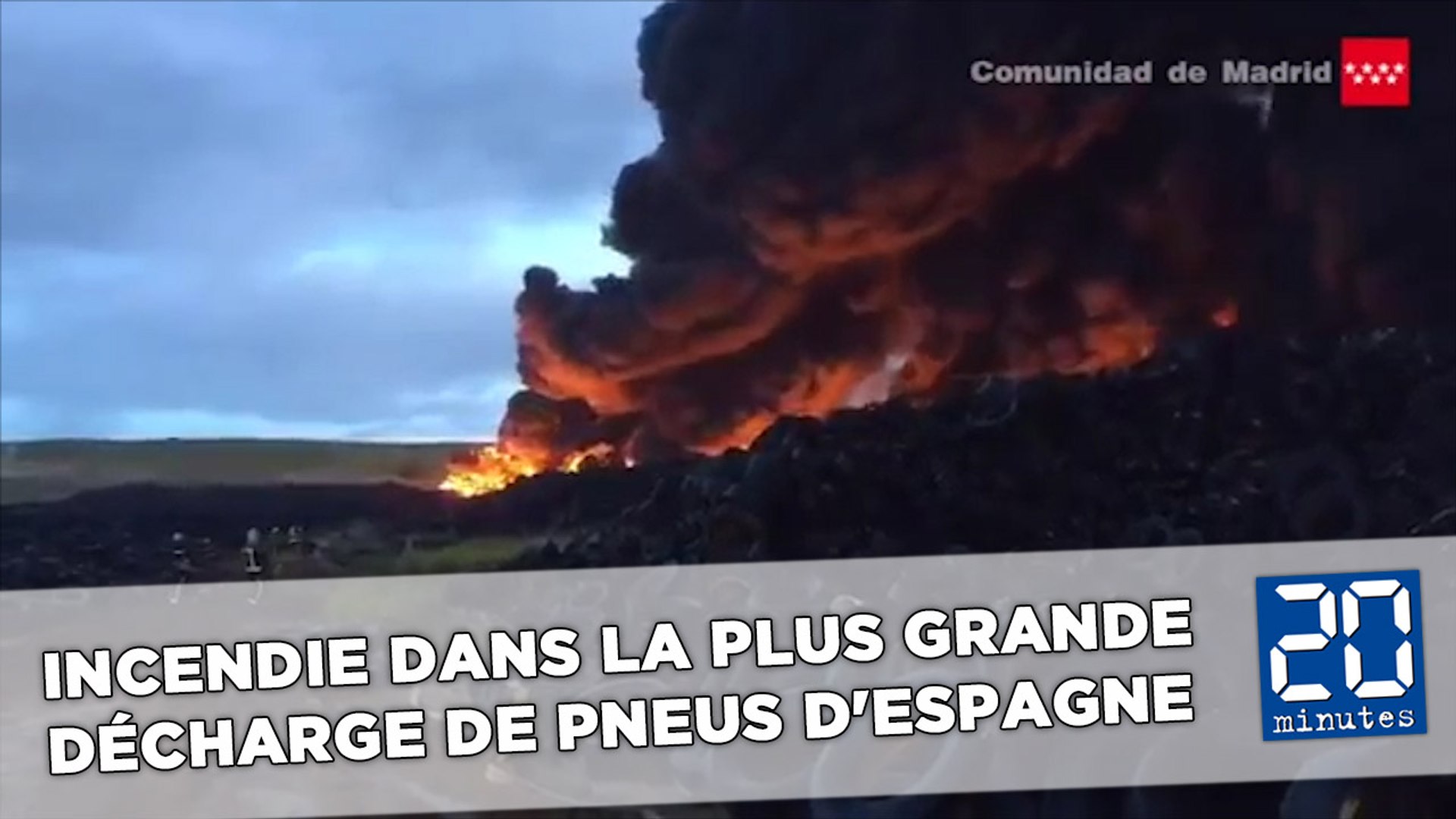Incendie dans la plus grande décharge de pneus d'Espagne - Vidéo Dailymotion