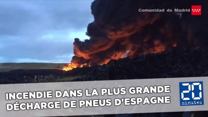Incendie dans la plus grande décharge de pneus d'Espagne