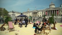 Trafalgar Square Transformed into ‘Tax Haven’ to Protest Corruption