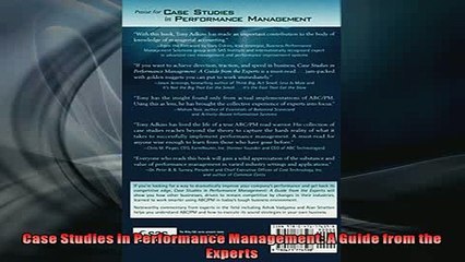 Free PDF Downlaod  Case Studies in Performance Management A Guide from the Experts  FREE BOOOK ONLINE