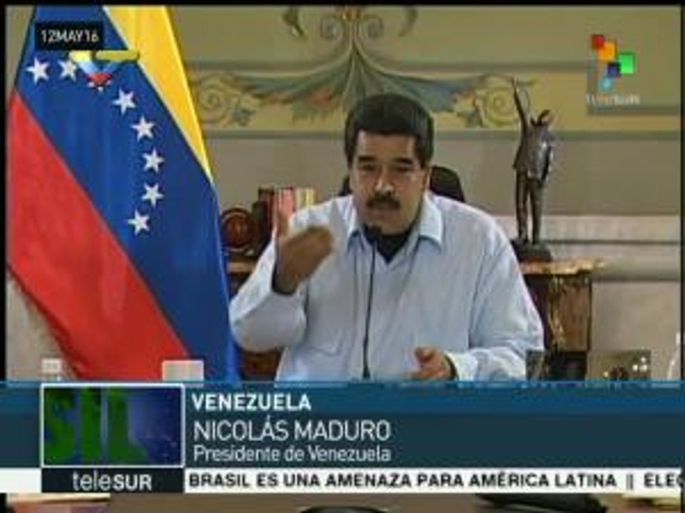Presidente de Venezuela expresa su solidaridad con Dilma Rousseff