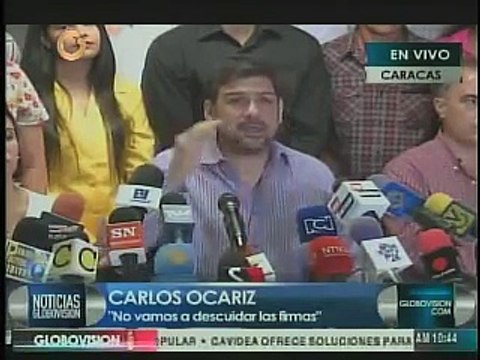 Carlos Ocariz pide que el CNE publique los puntos de validación de firmas