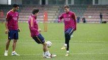 FC Barcelona training session: Last training session before League decider