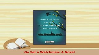 PDF  Go Set a Watchman A Novel Download Full Ebook