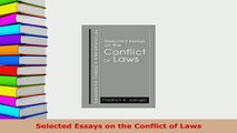 PDF  Selected Essays on the Conflict of Laws Free Books