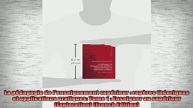 FREE PDF La pédagogie de lenseignement supérieur repères théoriques et applications pratiques FREE BOOOK ONLINE