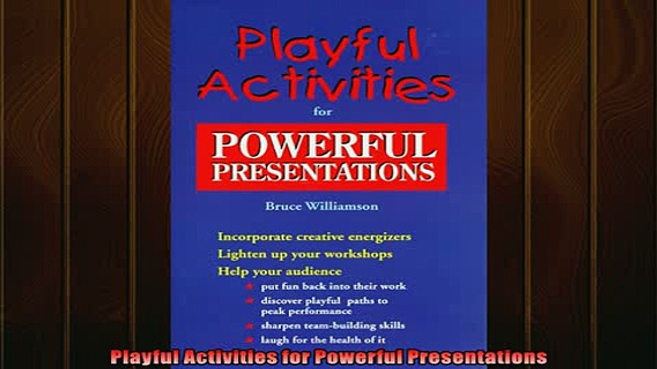 READ book  Playful Activities for Powerful Presentations  FREE BOOOK ONLINE