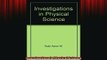 FREE PDF  Investigations in Physical Science READ ONLINE