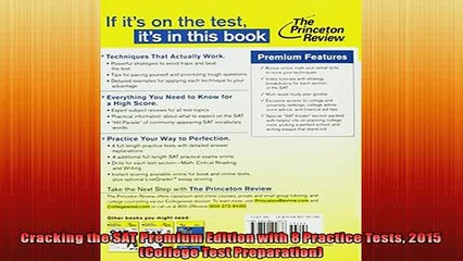 FREE DOWNLOAD  Cracking the SAT Premium Edition with 8 Practice Tests 2015 College Test Preparation  BOOK ONLINE