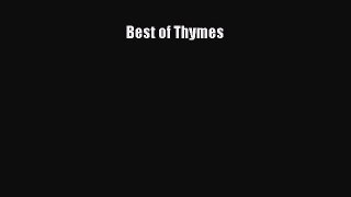 [DONWLOAD] Best of Thymes  Full EBook