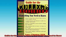 FREE DOWNLOAD  Guide for the College Bound Everything You Need to Know READ ONLINE