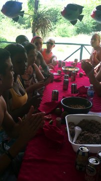 Sortie a berracco avec les stagiaires et les profs cubains stage décembre 2015