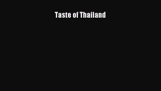 Read Taste of Thailand Ebook Free
