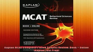 FREE PDF  Kaplan MCAT Complete 7Book Subject Review Book  Online Kaplan Test Prep  FREE BOOOK ONLINE