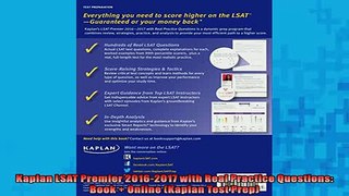 READ book  Kaplan LSAT Premier 20162017 with Real Practice Questions Book  Online Kaplan Test  FREE BOOOK ONLINE