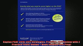 READ book  Kaplan PCAT 20162017 Strategies Practice and Review with 2 Practice Tests Online  Book  FREE BOOOK ONLINE