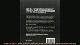 READ book  Share This The Social Media Handbook for PR Professionals Online Free