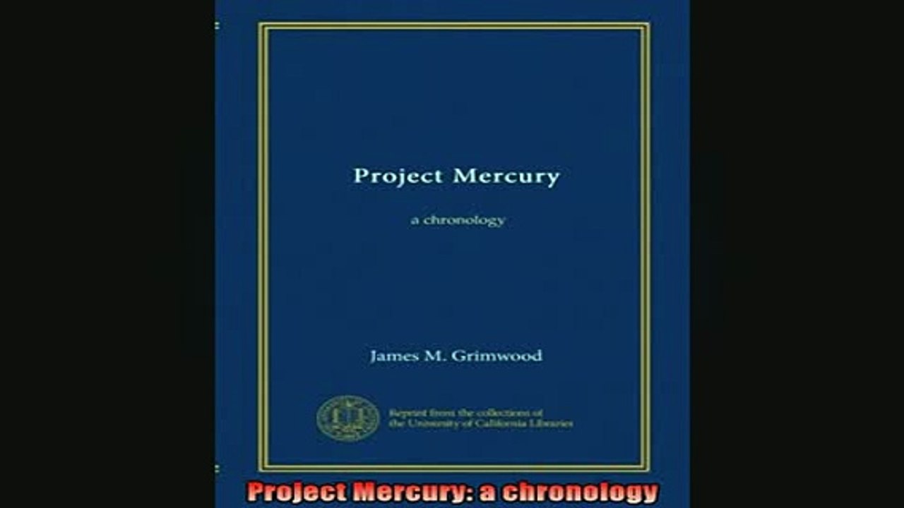 READ book Project Mercury a chronology Online Free - video Dailymotion