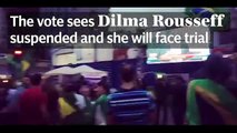 Así celebraron en Brasil la suspensión de Dilma Rousseff